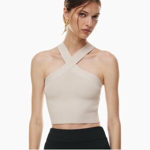 Aritzia Babaton Sculpt Knit Cross Crop